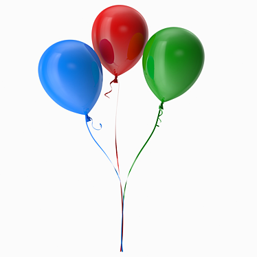 Vibrant Balloon Assortment 3D model image 1 