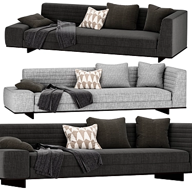 Contemporary Roger Sofa by Minotti 3D model image 1 