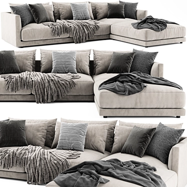 Elegant Poliform Bristol Sofa 3D model image 1 