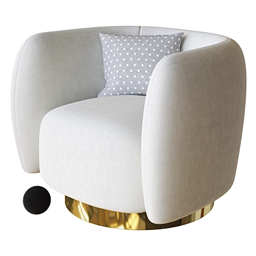 Eichholtz Roxy Swivel Chair: Sleek, Elegant Design 3D model image 1 