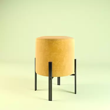 Modern Puff Ottoman 3D model image 1 