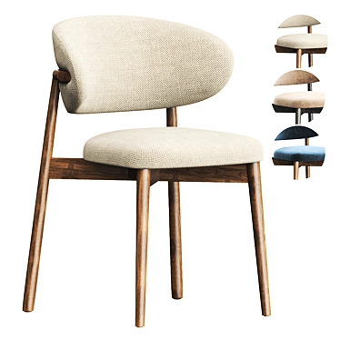 Oleandro Chair: Modern Wood Elegance 3D model image 1 