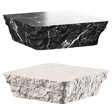 Sleek Stone Coffee Table 3D model image 1 