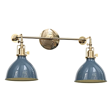 Vintage Charm 2-Light Sconce 3D model image 1 