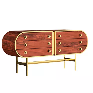 Retro Chic Moryson Sideboard 3D model image 1 