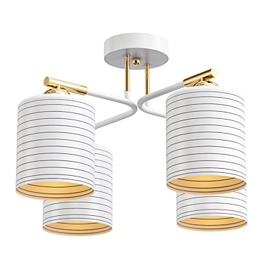 Escada 1124 4P: Elegant Ceiling Chandelier 3D model image 1 