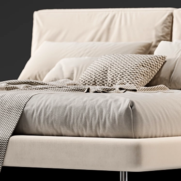Modern OZIUM Bed: Elegant Design 3D model image 1 