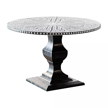 Elegant Barnsley Dining Table 3D model image 1 