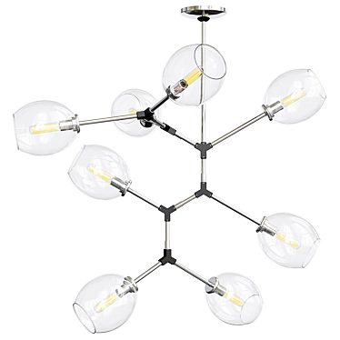 Elegant Nexpo 8-Light Chandelier 3D model image 1 