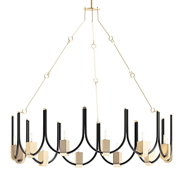 Elegant Arteriors France Chandelier 3D model image 1 