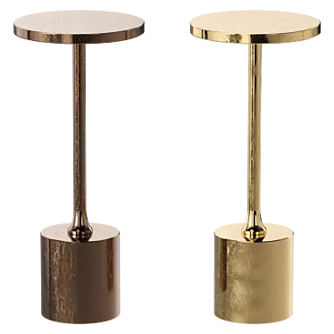 Elegant Gold Drink Table 3D model image 1 