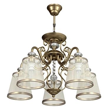 Freya Bronze Chandelier: Elegant Classic Design 3D model image 1 