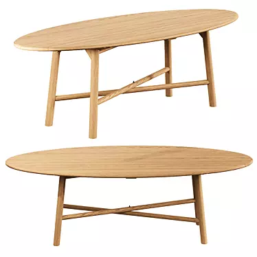 Surfboard Oak Oval Dining Table