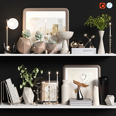 Elegant 2015 Decoration Set 3D model image 1 