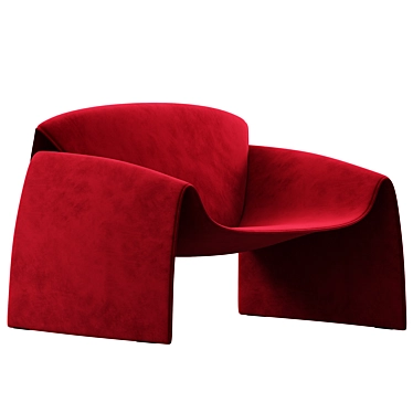 Poliform LECLUB Modern Armchair 3D model image 1 