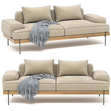 Modern Rivera Sofa 2017 3D model image 1 