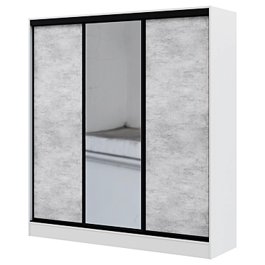 Loft 3-Door Sliding Wardrobe 3D model image 1 