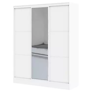 Blanc Sliding Wardrobe - 184.3x230x60 cm 3D model image 1 