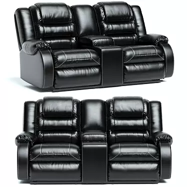 Vacherie Reclining Loveseat: Comfort and Style 3D model image 1 