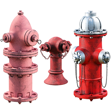 Urban Hydrant Collection: Detailed & High Poly 3D model image 1 