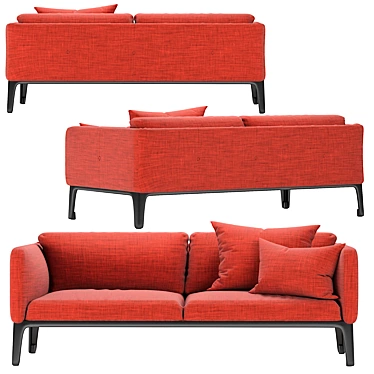Relaxed Modernist Comfort Sofa 3D model image 1 