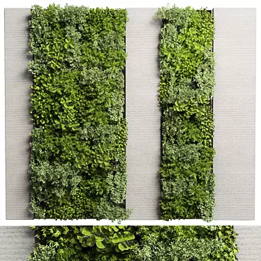 Wooden Frame Vertical Wall Garden 3D model image 1 