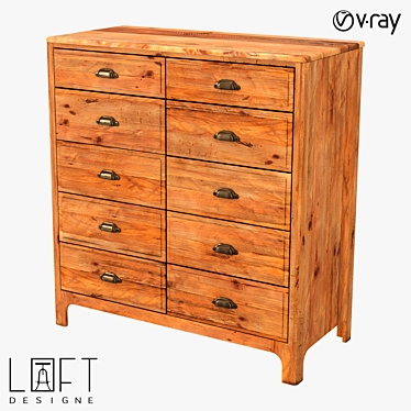 LoftDesign Chest of Drawers: 7378 Model 3D model image 1 