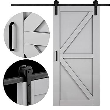 Loft Style Door - Modern and Chic 3D model image 1 