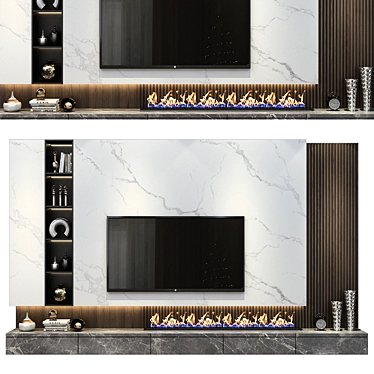 Modern TV Shelf - Stylish Wall Decor 3D model image 1 