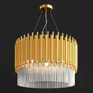 Sleek Elegance: Coliseo Modern Chandelier 3D model image 1 