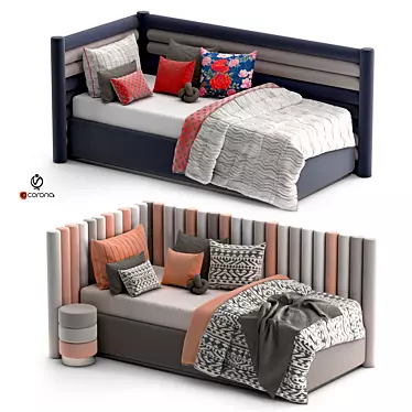 Modern Rest Bed Set 3D model image 1 