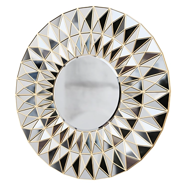 Elegant Silver Mirror Frame 3D model image 1 