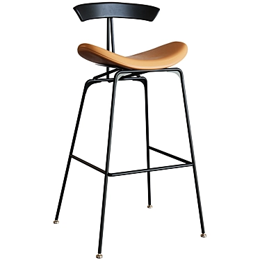 Ant Bar Stool Chair: Sleek and Stylish 3D model image 1 