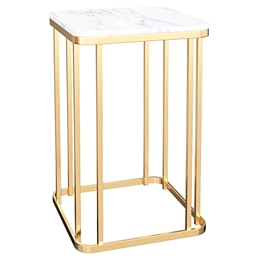 Sleek Metal Side Table: Credele 3D model image 1 