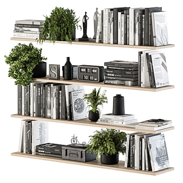 Elegant Shelf Decor Set - Set 11 3D model image 1 