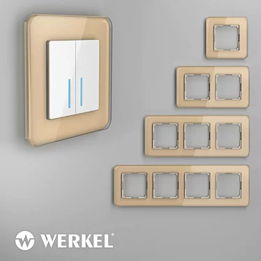 OM Glass frames for sockets and switches Elite Ivory Werkel