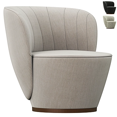 Elegant Pearl Armchair: Luxurious and Comfortable 3D model image 1 