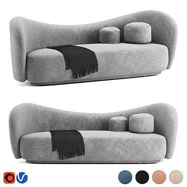 Elevate Your Space with Rove's Diane Sofa 3D model image 1 