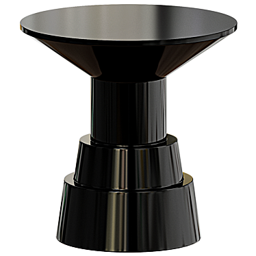 Elegant Black Pedestals for Display 3D model image 1 