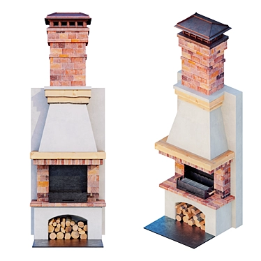 Versatile Grill-Fireplace Combo 3D model image 1 