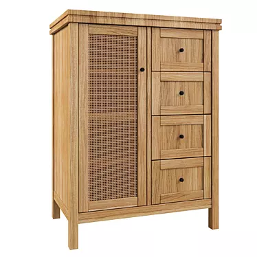 Gabin Chest of Drawers - Compact Storage with Wardrobe 3D model image 1 