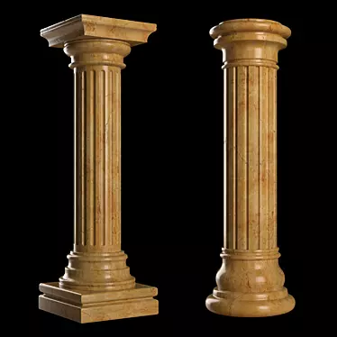 Elegant Pillar Stone Stand 3D model image 1 