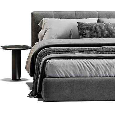 Lema Warp Bed: Modern Design, High-Quality Materials 3D model image 1 