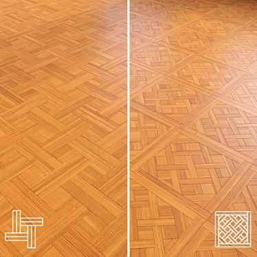 Elegant Parquet Flooring 3D model image 1 