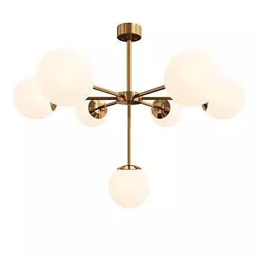 Spherical Shade Chandelier: High-Quality Illumination at Its Finest 3D model image 1 