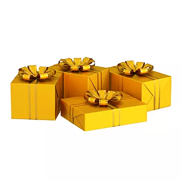 Festive New Year Presents 3D model image 1 