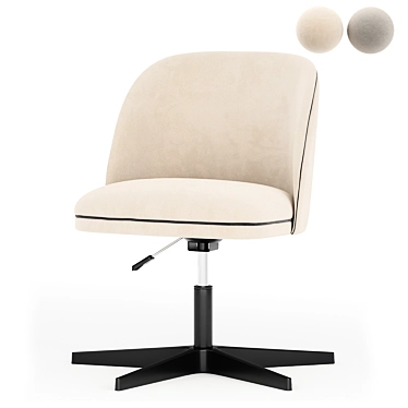Elegant Alessa Upholstered Chair 3D model image 1 