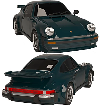 Vintage 1980 Porsche Carrera 911 Turbo 3D model image 1 