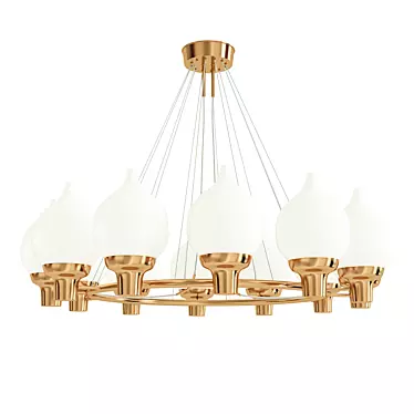 HANS BERGSTROM Ceiling Lamps: Modern Illumination Elegance 3D model image 1 