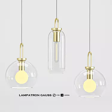 Elegant Pendant Light - Lampatron Gauss 3D model image 1 